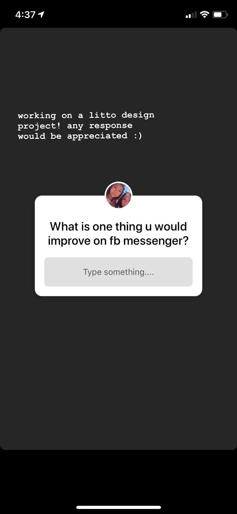 Instagram Story Question